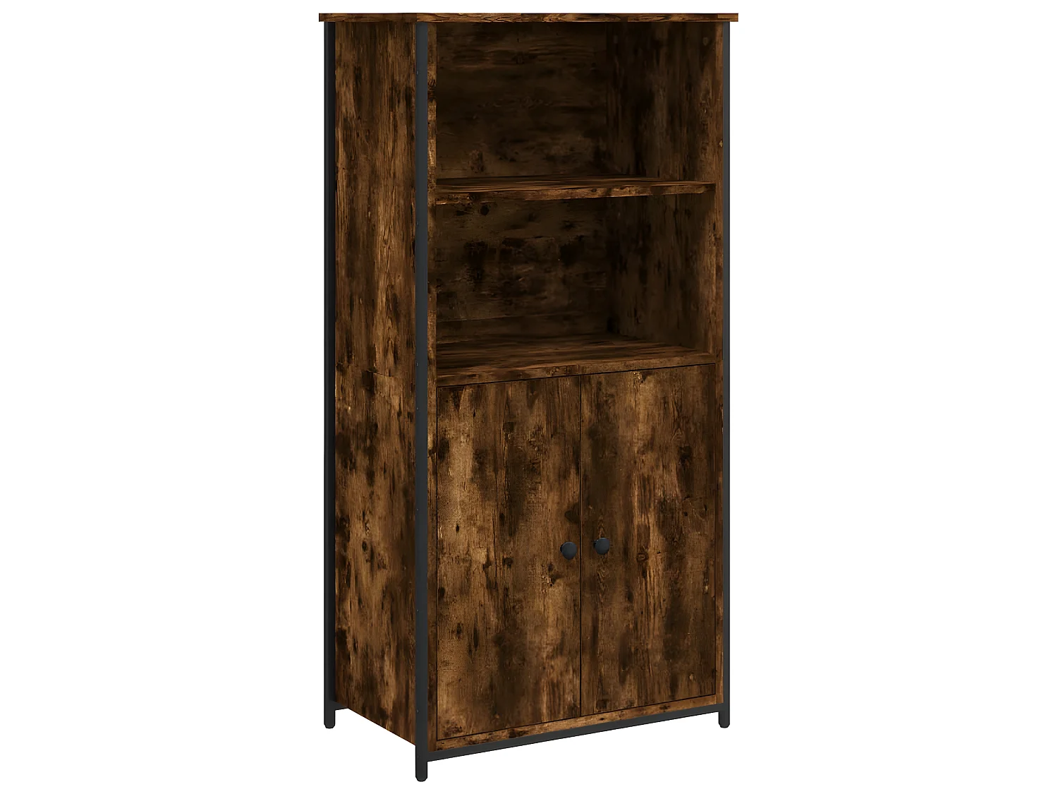 Aparador alto roble ahumado 62x36x121,5 cm madera contrachapada