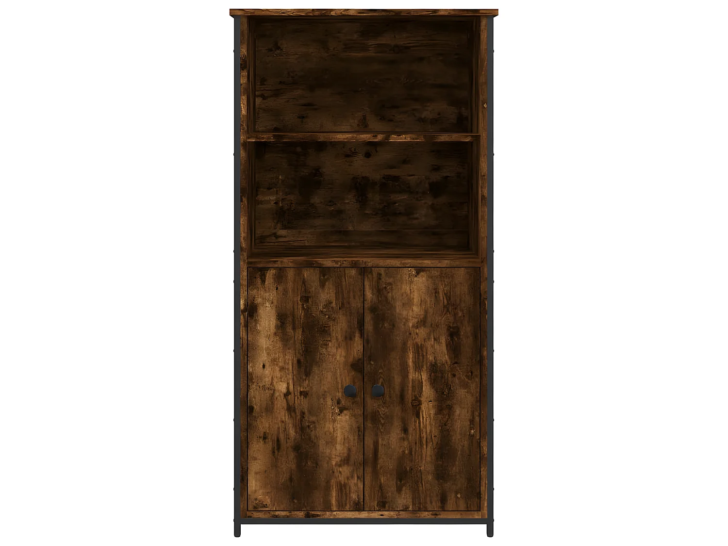 Aparador alto roble ahumado 62x36x121,5 cm madera contrachapada