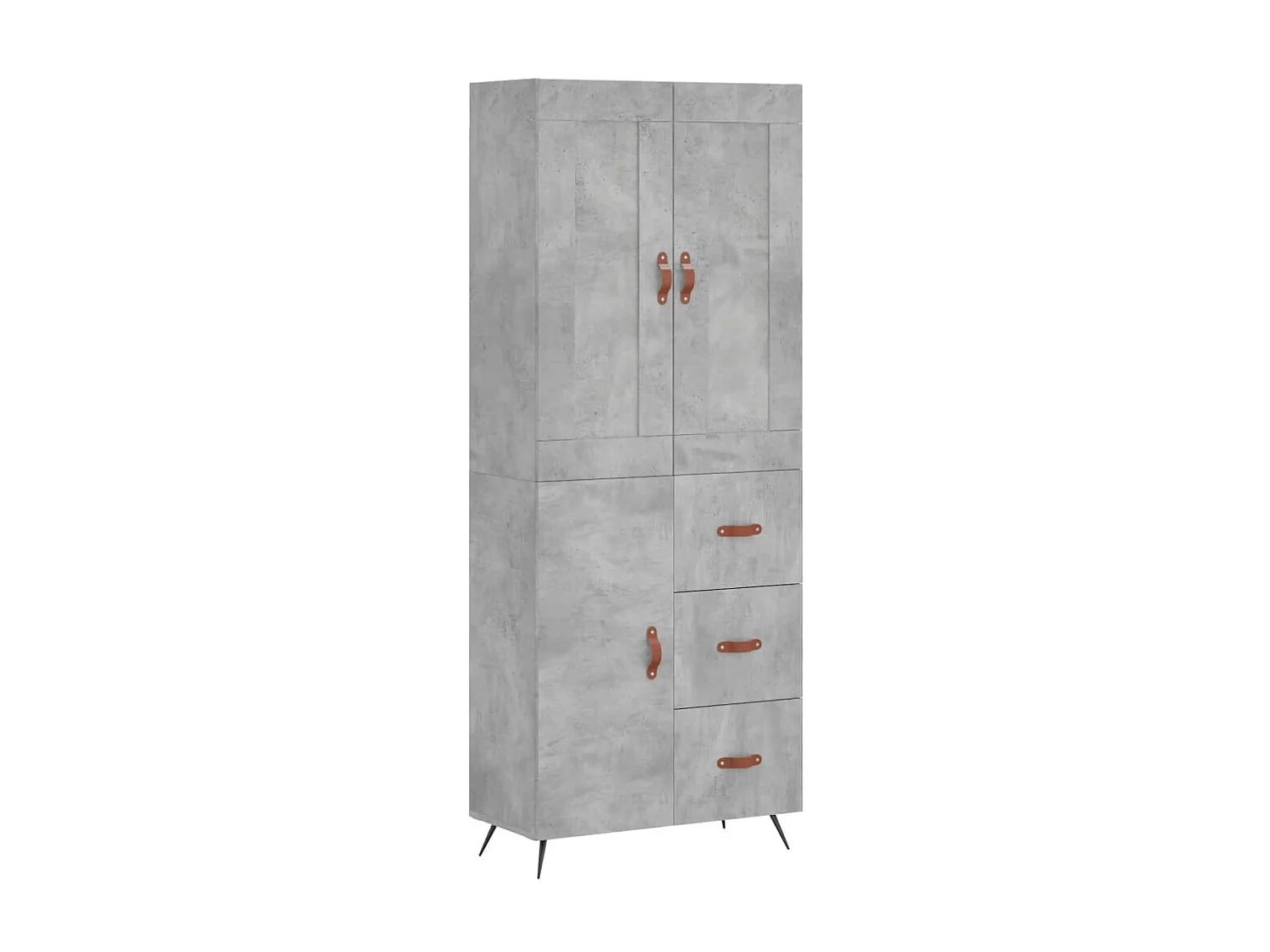 Credenza alta Grigio cemento 69,5x34x180 cm MDF