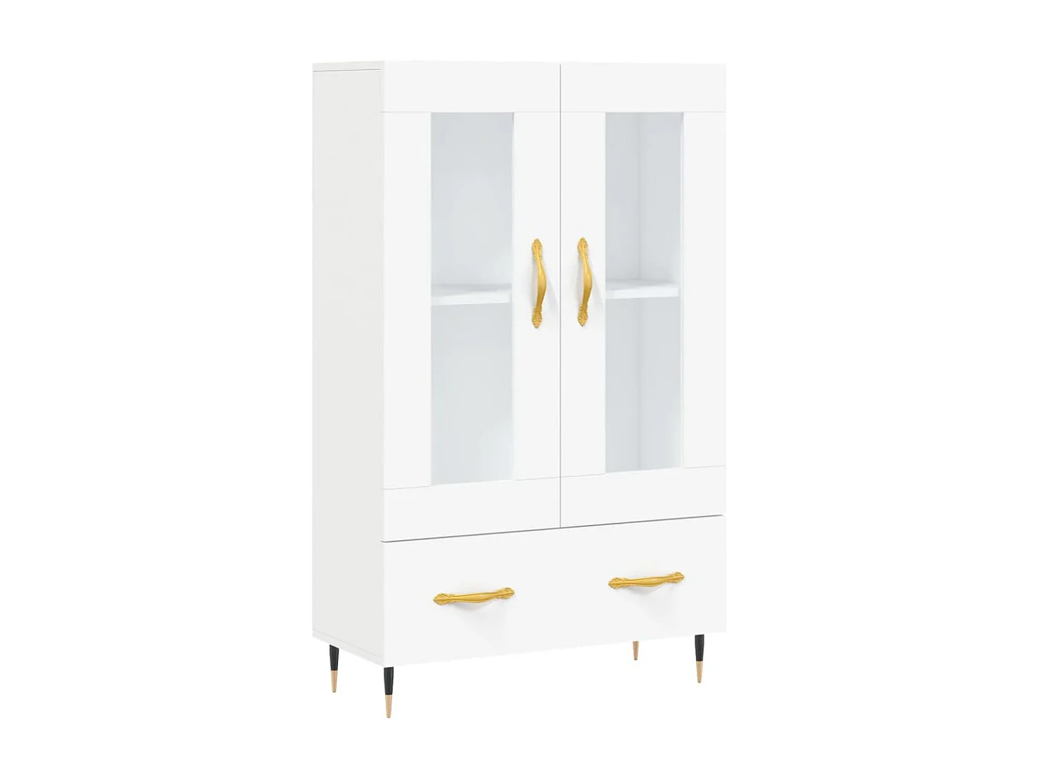 Buffet haut blanc 69,5x31x115 cm bois d'ingénierie