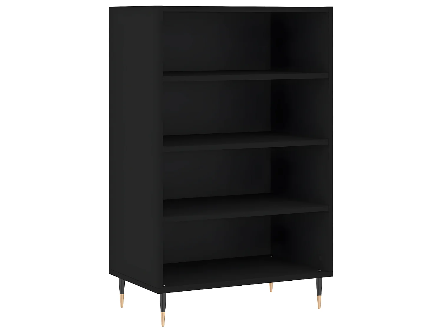 Credenza alta nera 57x35x90 cm in derivati del legno