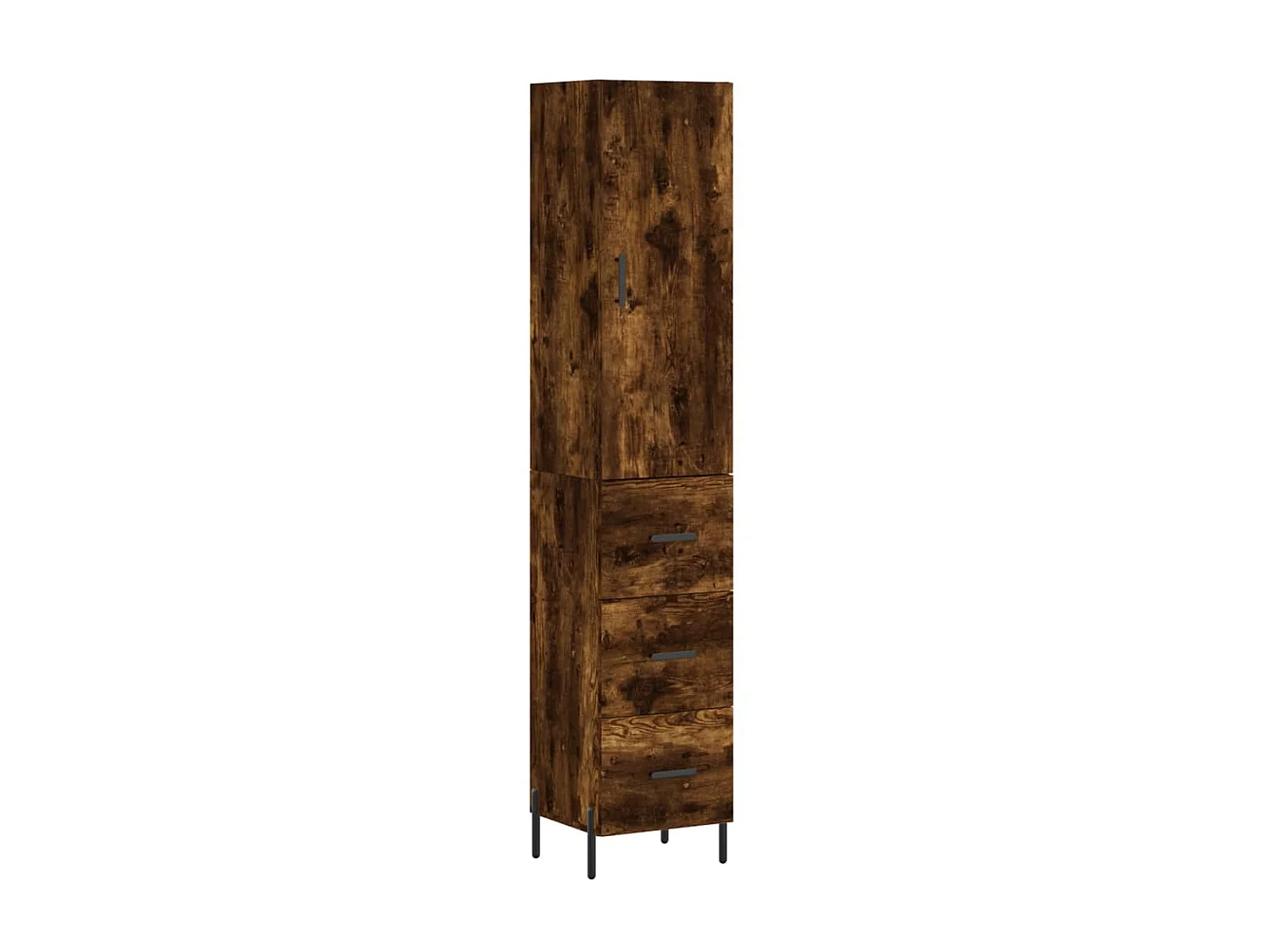 Hohes Sideboard Räuchereiche 34,5x34x180 cm Holzwerkstoff