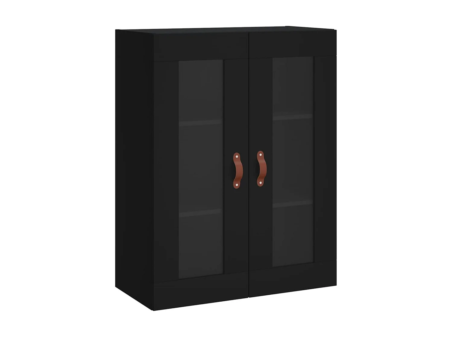 Aparador alto preto 69,5x34x180 cm Madeira trabalhada