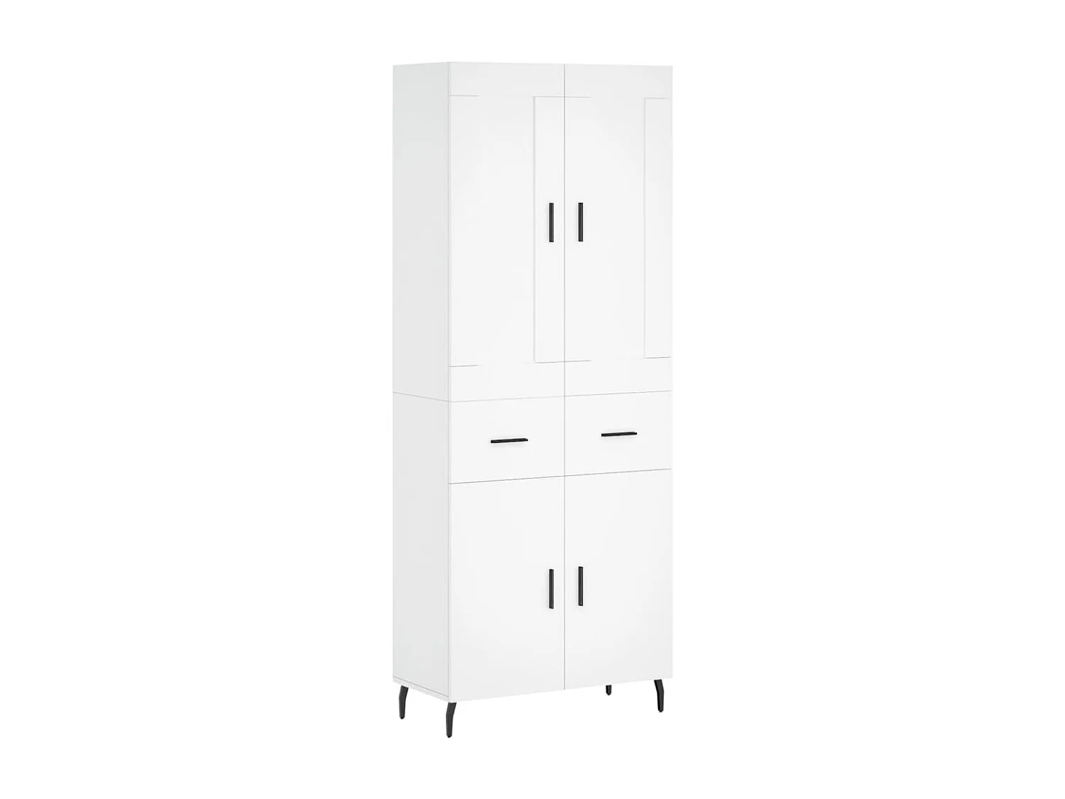 Aparador alto Blanco 69,5x34x180 cm Madera contrachapada