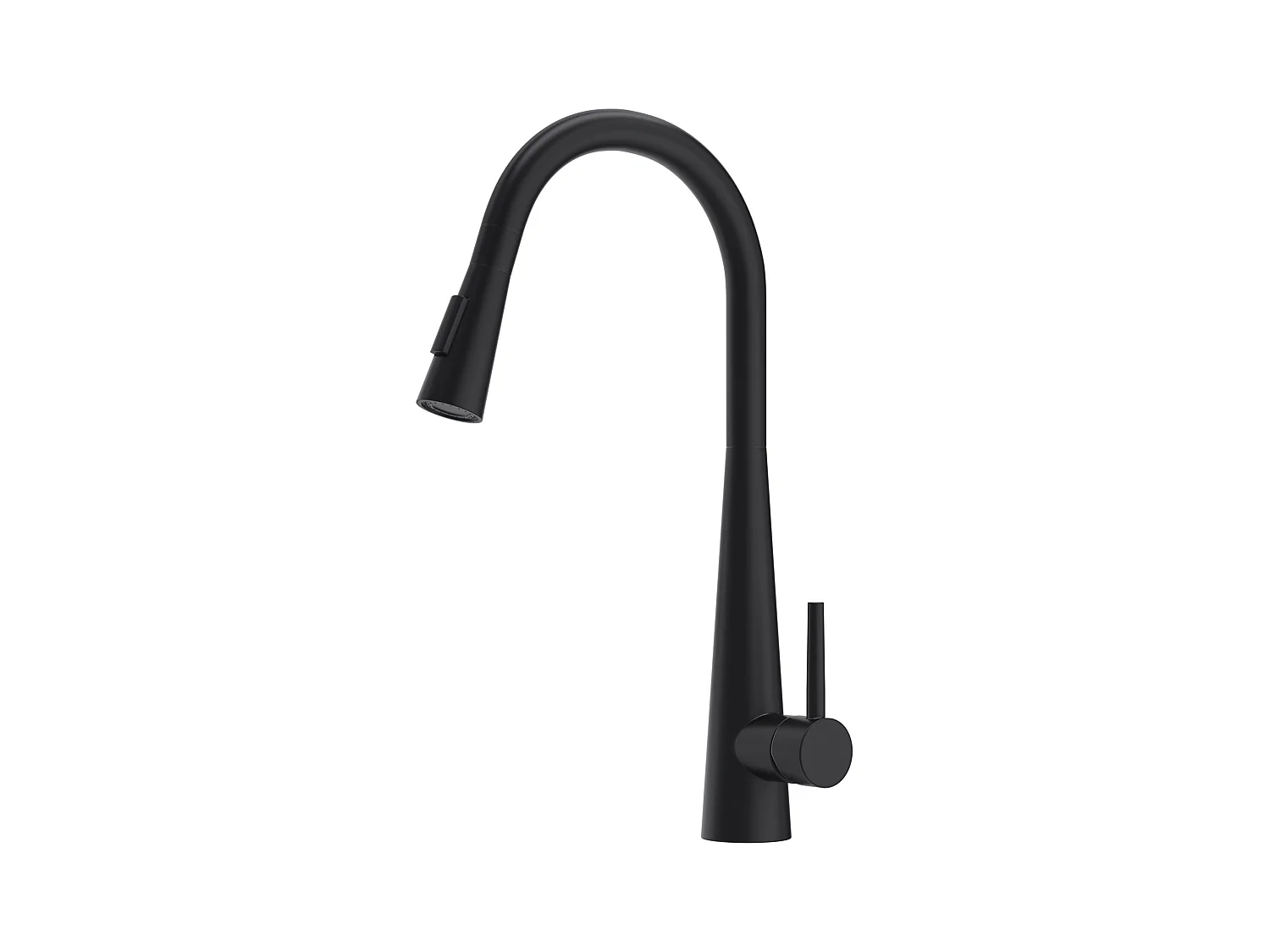 Robinet de cuisine avec douchette extractible en acier inoxydable - Noir mat - RONA