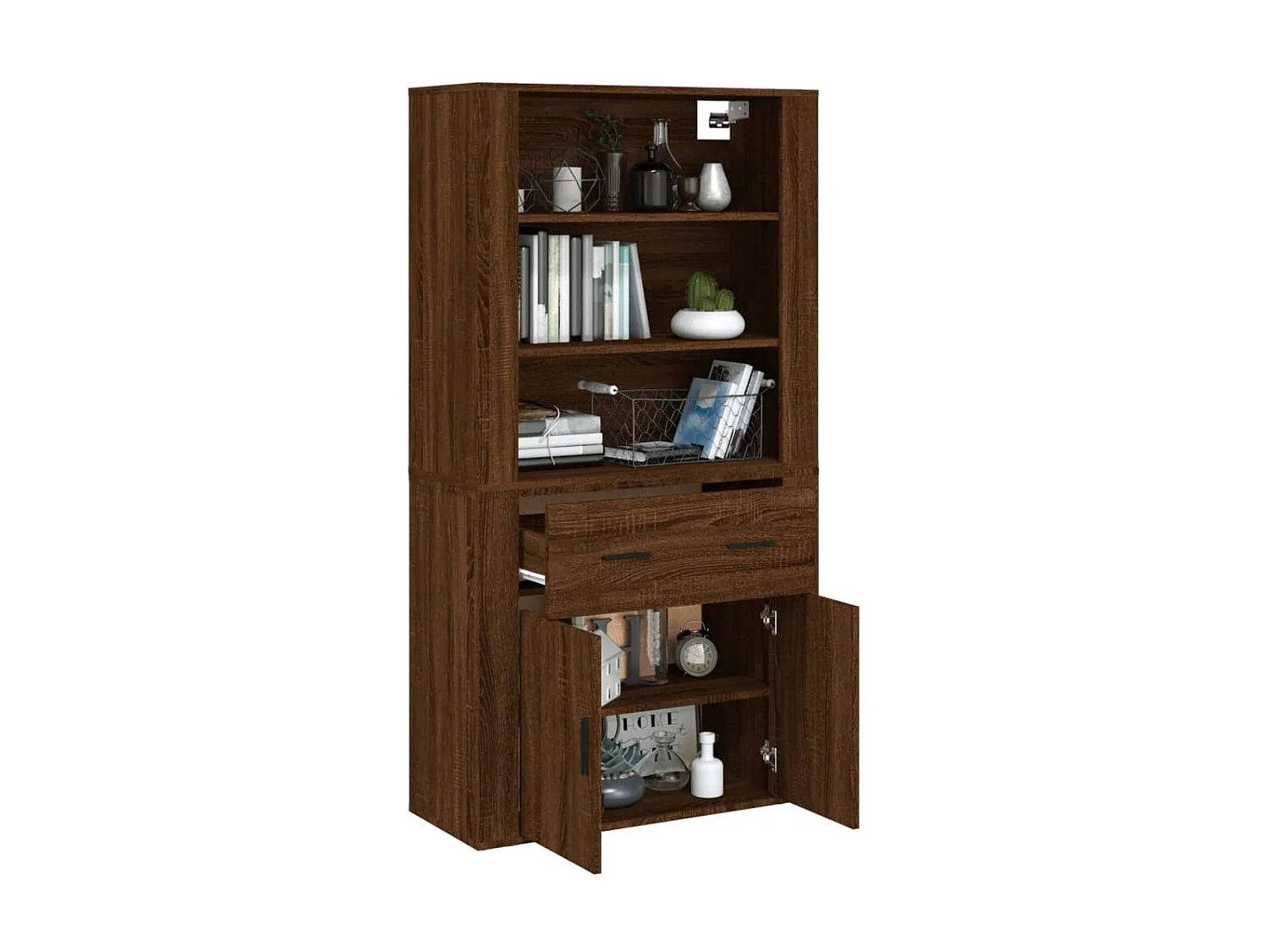 Credenza alta Rovere marrone Derivati del legno