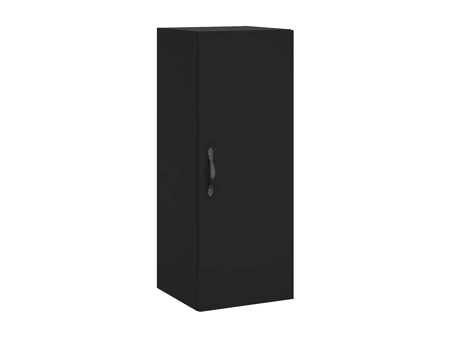 Buffet haut Noir 34,5x34x180 cm Bois d'ingénierie