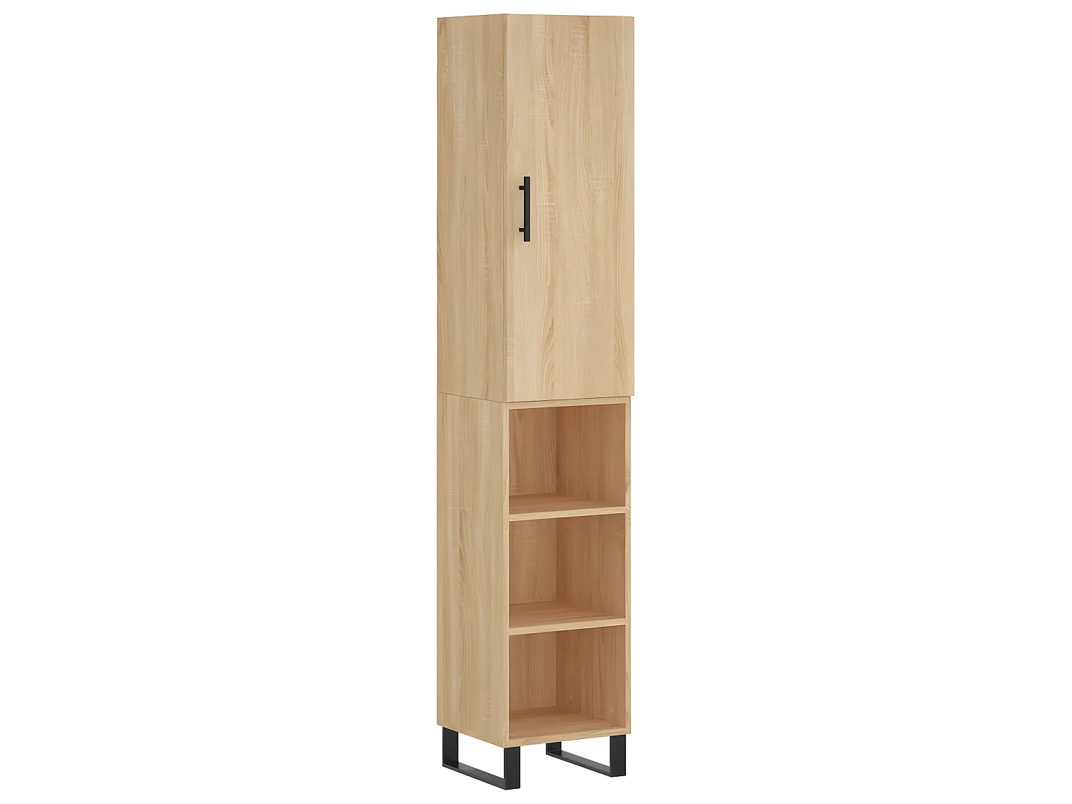 Aparador alto roble Sonoma 34,5x34x180 cm Madera contrachapada