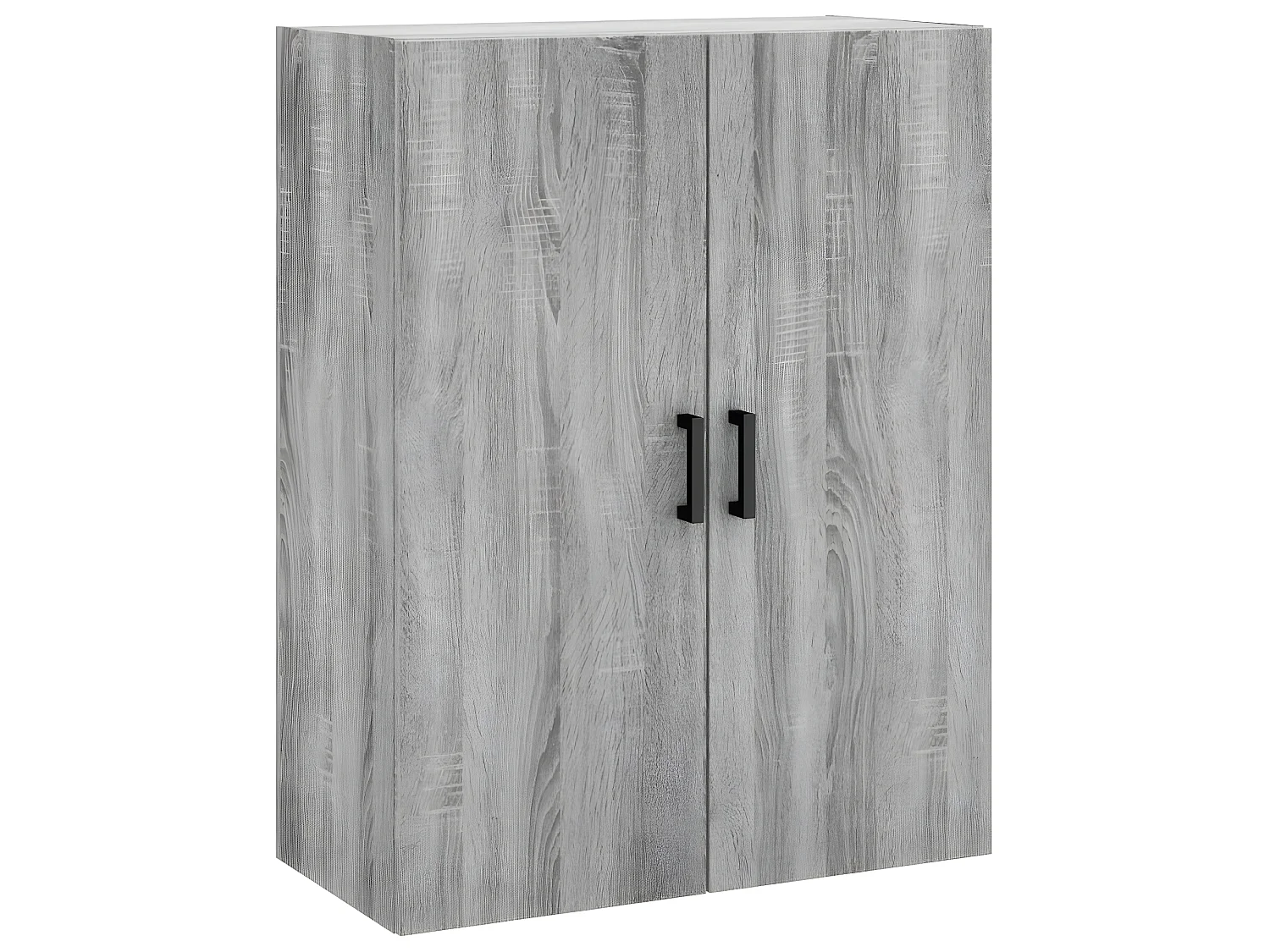 Aparador alto Sonoma gris 69,5x34x180 cm madera contrachapada