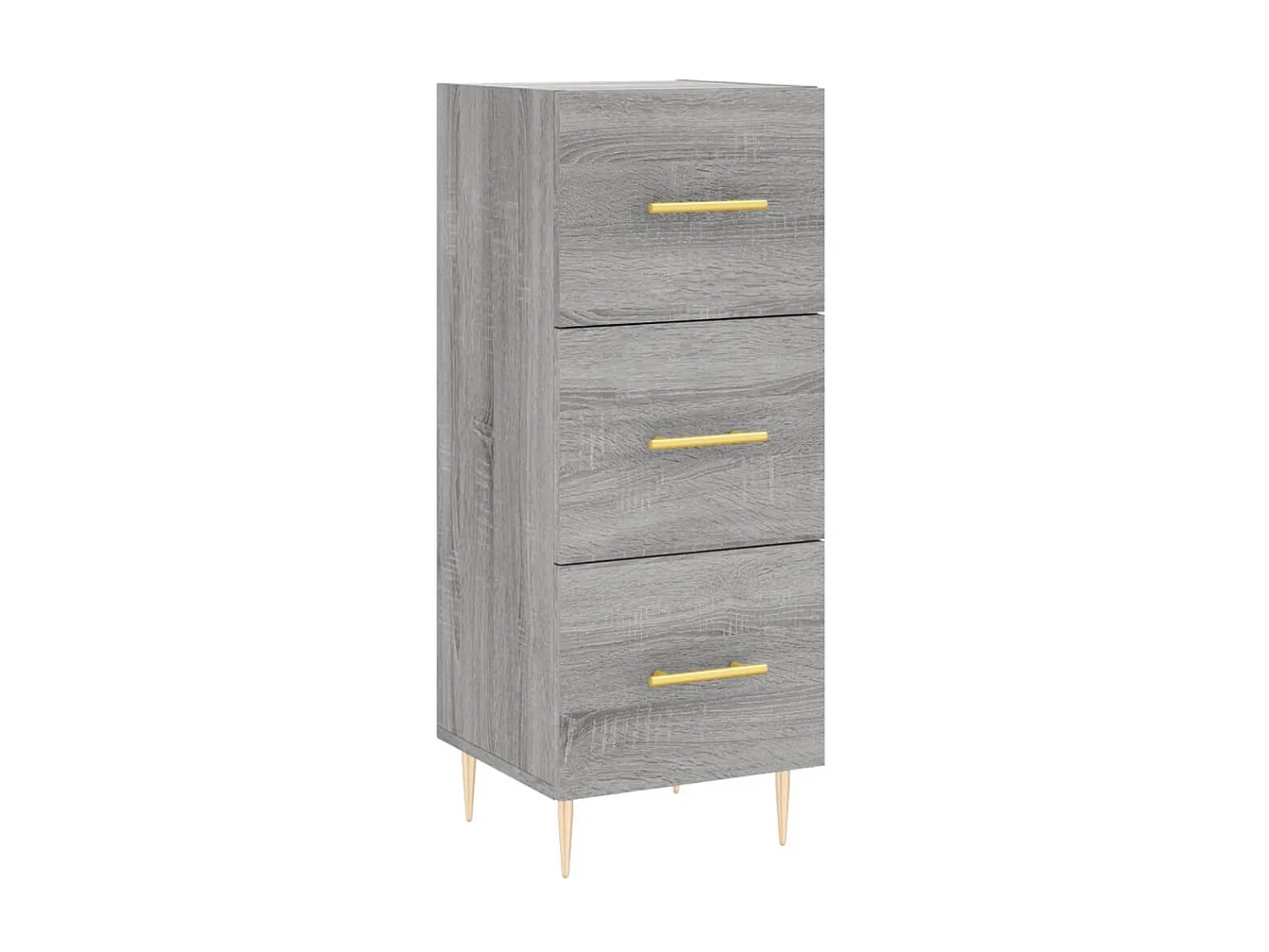 Sonoma hohes Sideboard grau 34,5x34x180 cm Holzwerkstoff