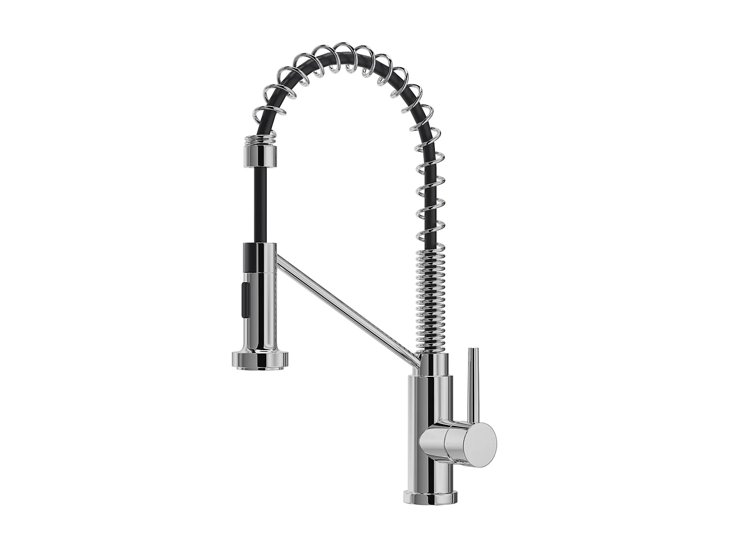 Robinet de cuisine avec douchette extractible en acier inoxydable - Chromé - ROFLEX