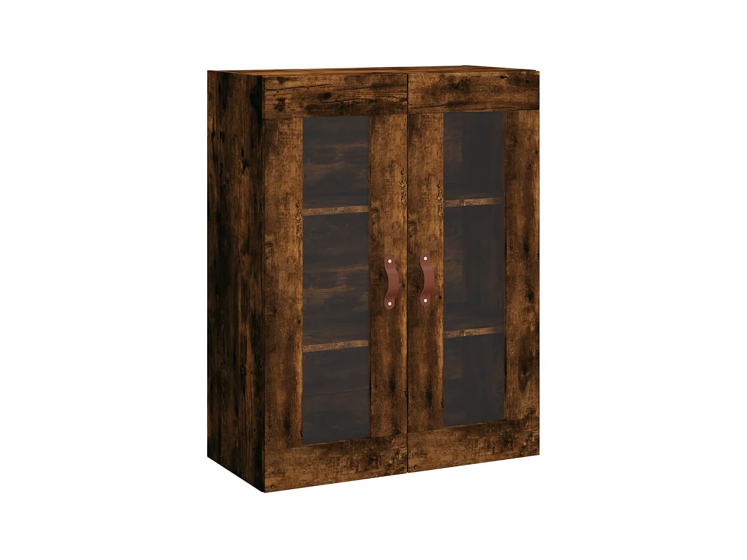 Buffet haut Chêne fumé 69,5x34x180 cm Bois d'ingénierie