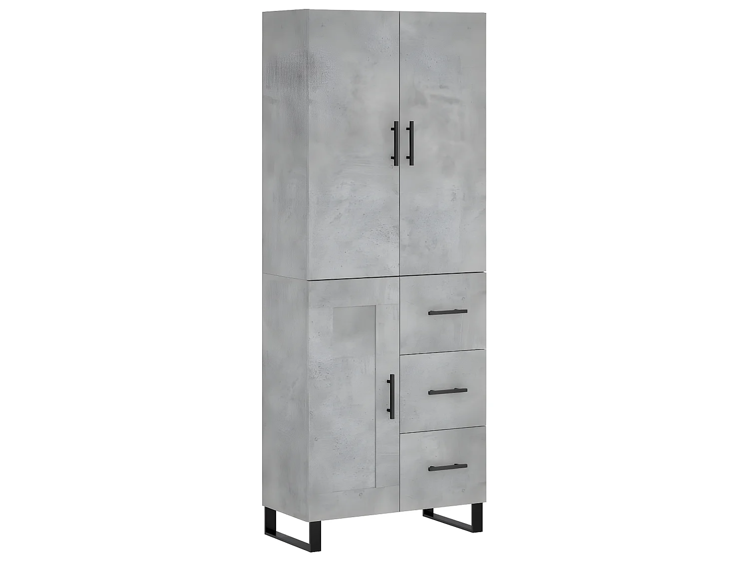Credenza alta Grigio cemento 69,5x34x180 cm MDF