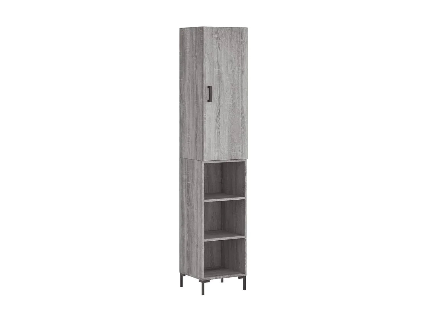 Credenza alta Sonoma grigia 34,5x34x180 cm MDF