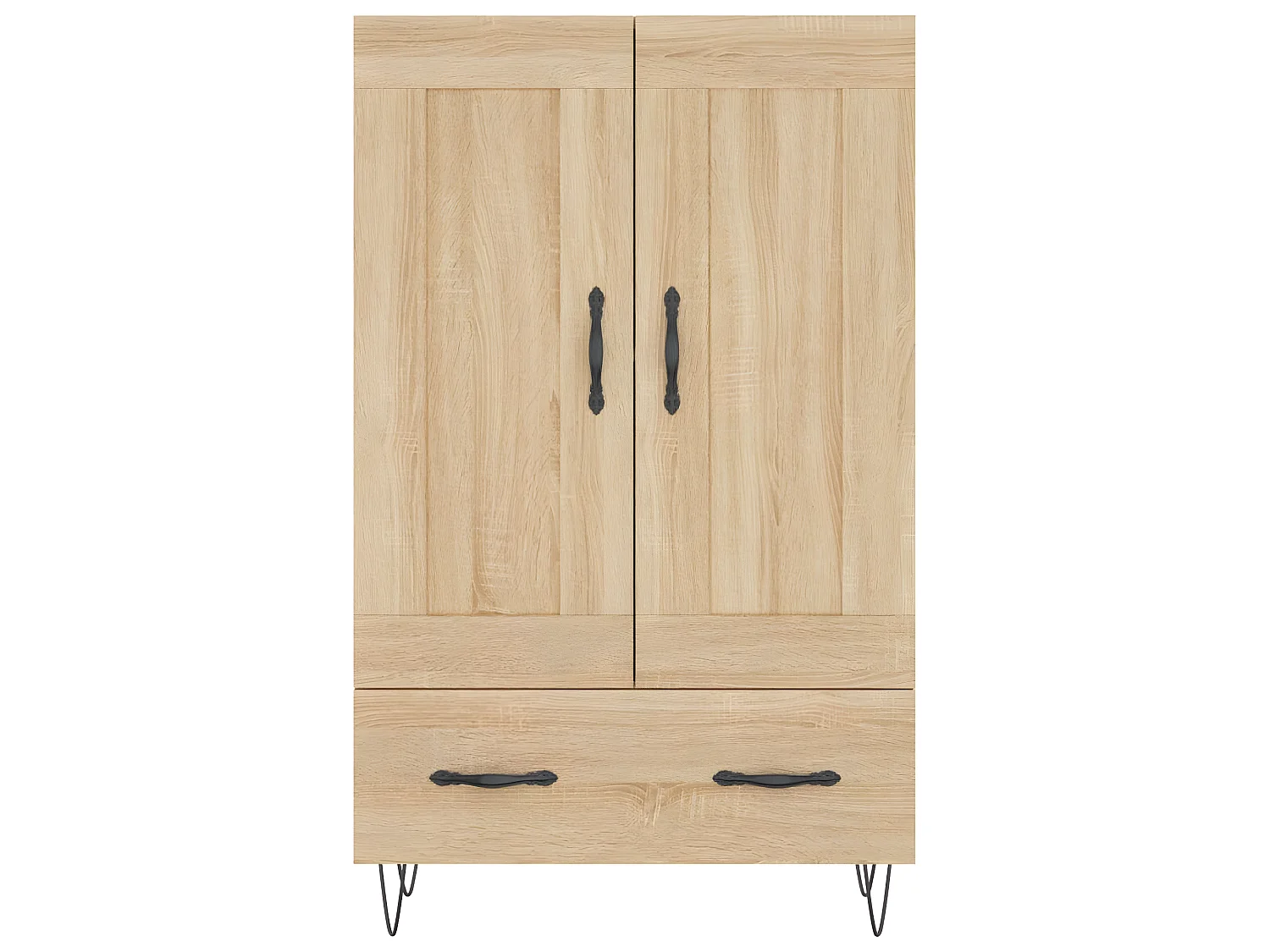 Aparador alto de carvalho Sonoma 69,5x31x115 cm madeira trabalhada