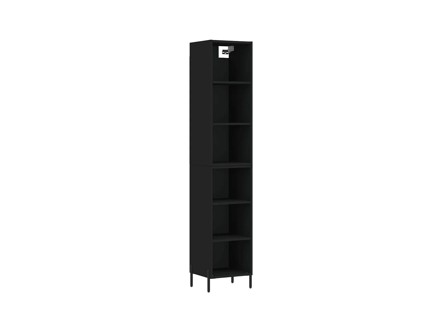 Buffet haut Noir 34,5x32,5x180 cm Bois d'ingénierie