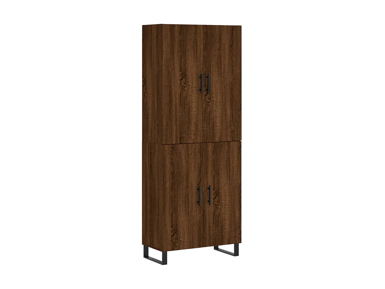 Buffet haut Chêne marron 69,5x34x180 cm Bois d'ingénierie