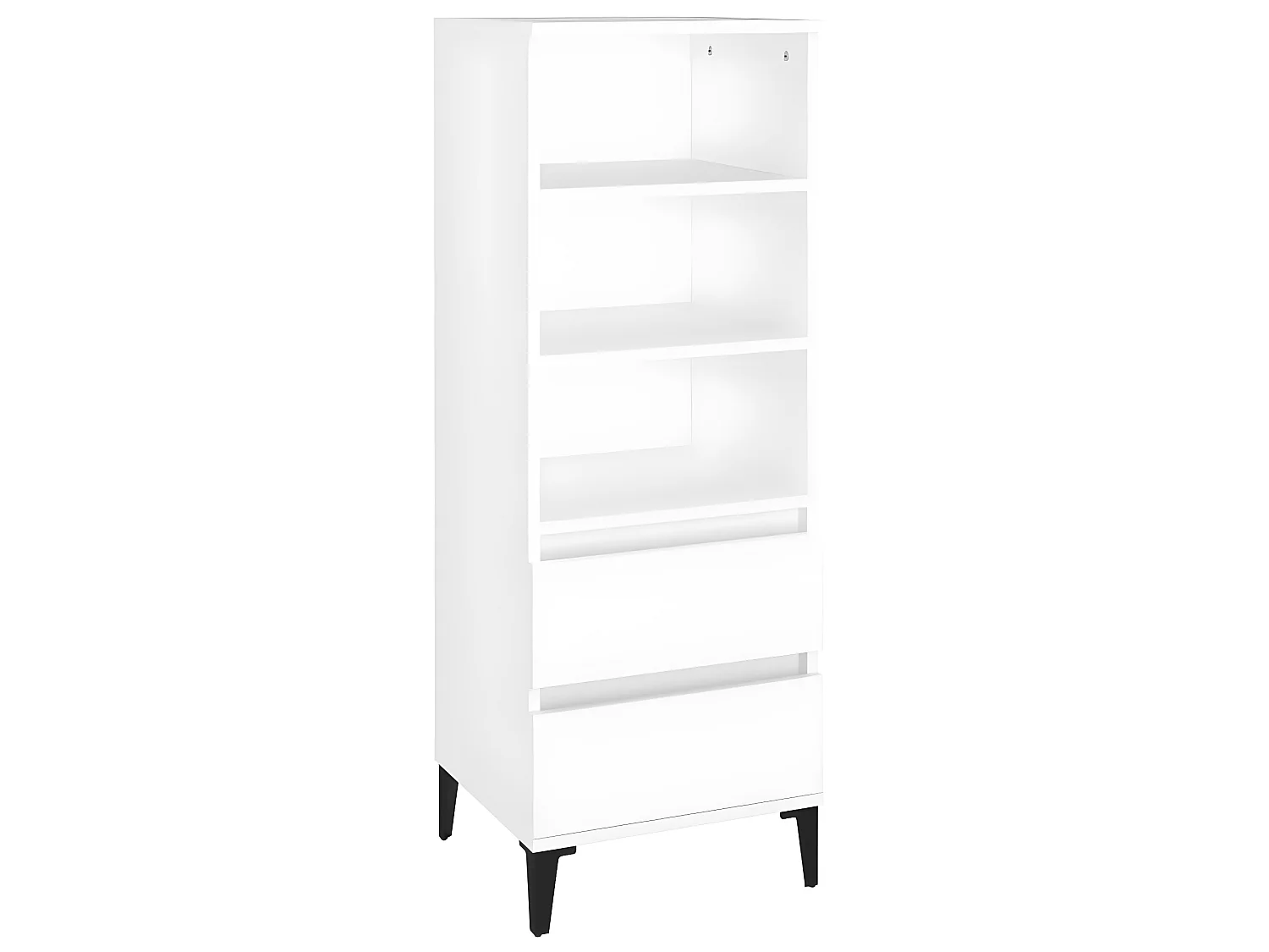 Buffet haut Blanc 40x36x110 cm Bois d'ingénierie