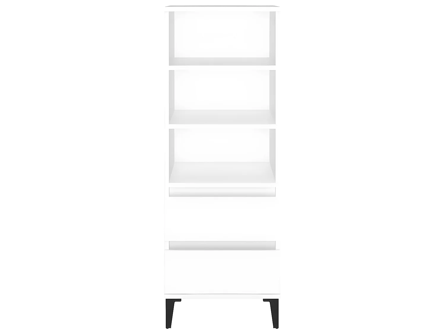 Buffet haut Blanc 40x36x110 cm Bois d'ingénierie