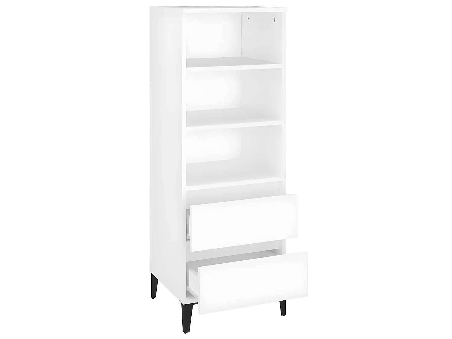 Buffet haut Blanc 40x36x110 cm Bois d'ingénierie