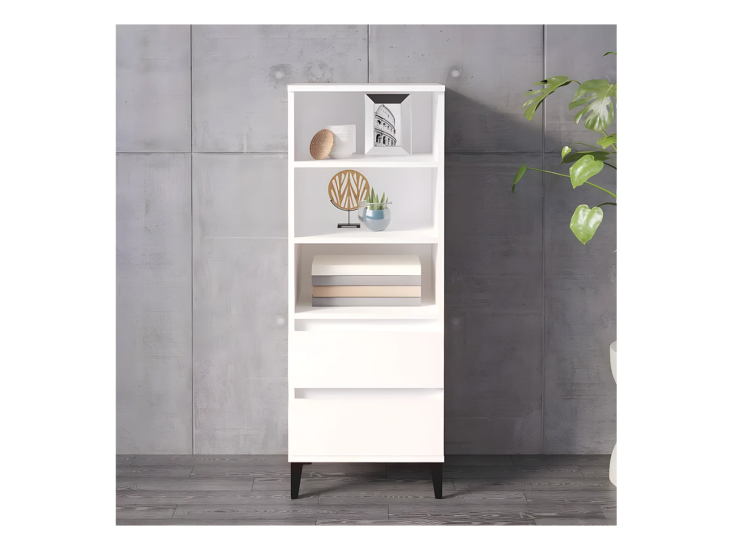 Credenza alta Bianca 40x36x110 cm MDF