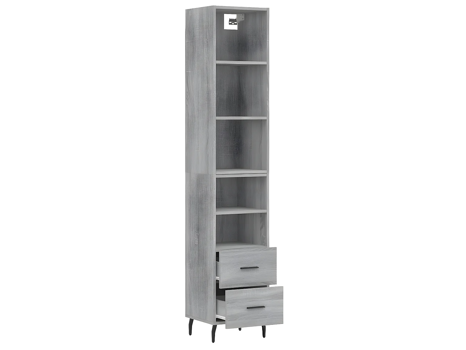 Buffet haut Sonoma gris 34,5x34x180 cm Bois d'ingénierie