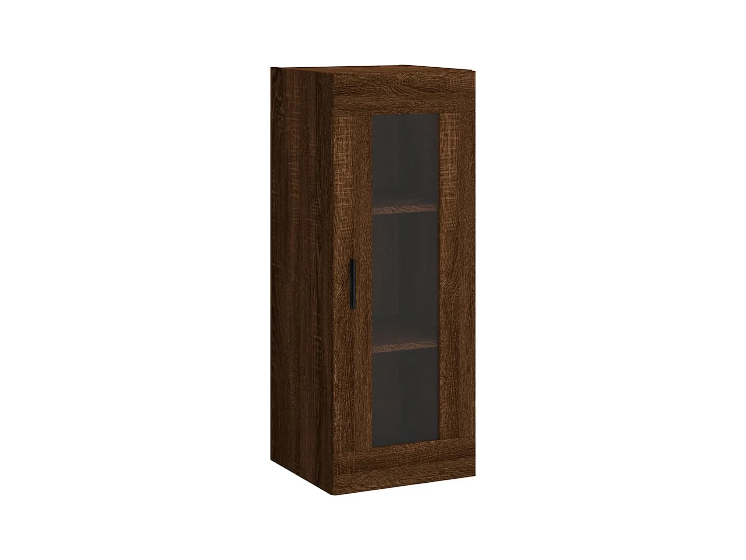 Hoog dressoir Bruin eiken 34,5x34x180 cm Bewerkt hout