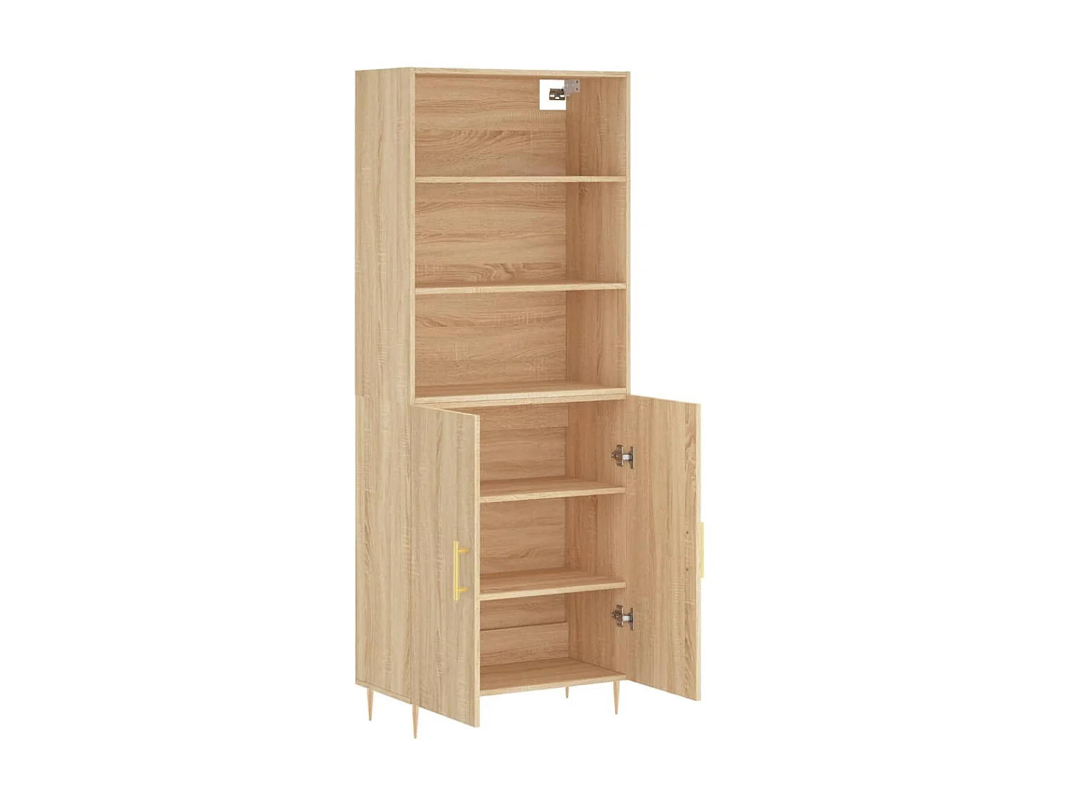 Hohes Sideboard Sonoma-Eiche 69,5x34x180 cm Holzwerkstoff