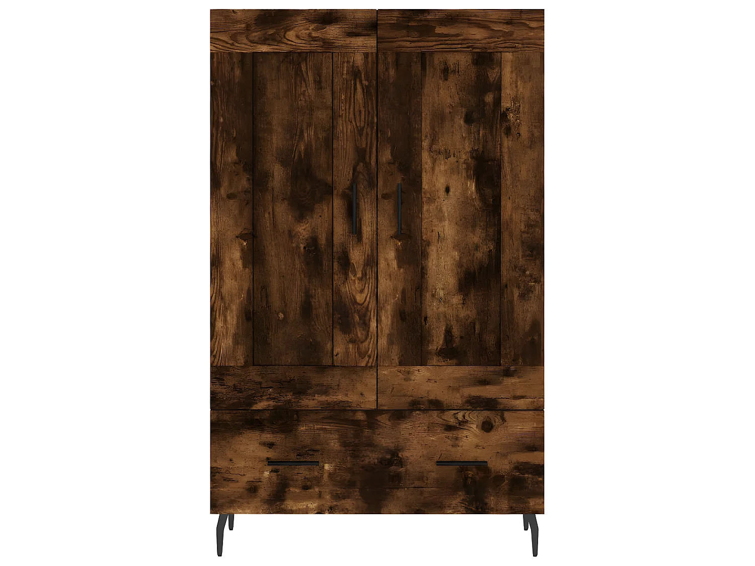 Aparador alto roble ahumado 69,5x31x115 cm madera contrachapada