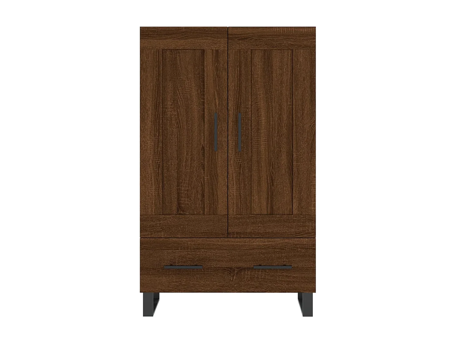 Aparador alto de carvalho castanho 69,5x31x115 cm madeira trabalhada