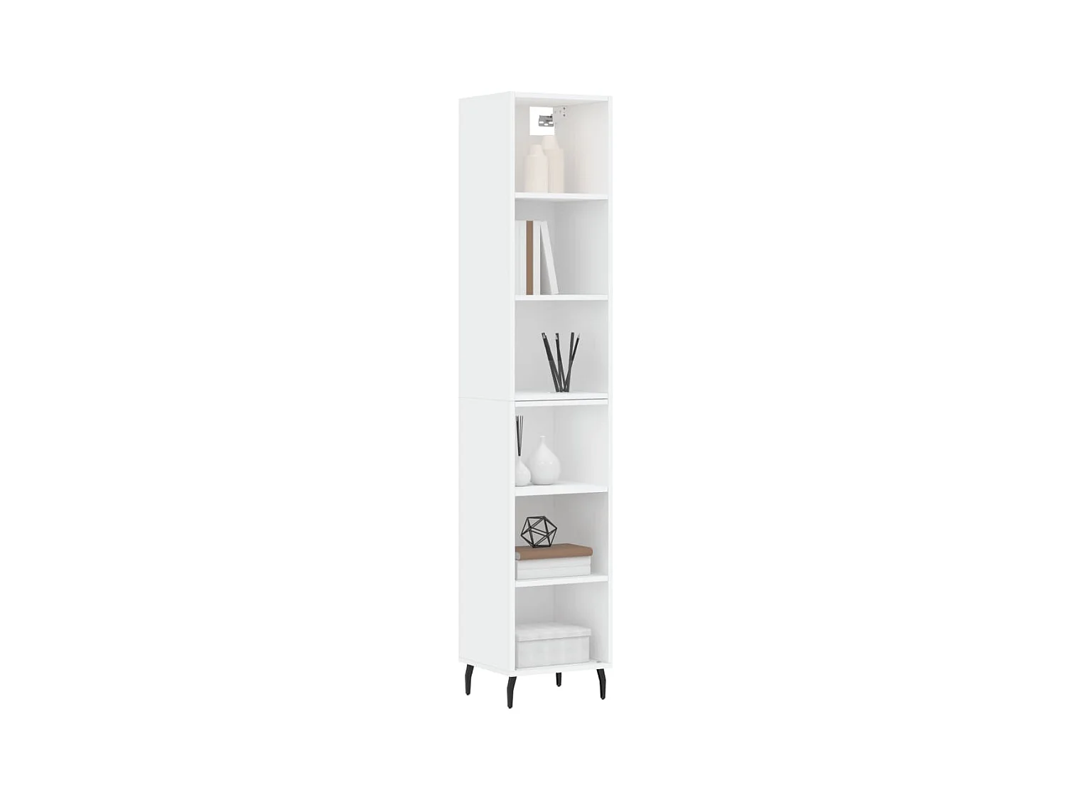 Buffet haut Blanc 34,5x32,5x180 cm Bois d'ingénierie
