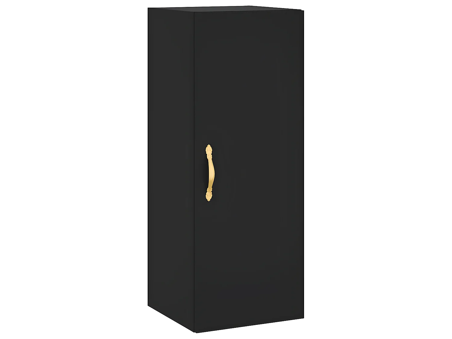 Buffet haut Noir 34,5x34x180 cm Bois d'ingénierie