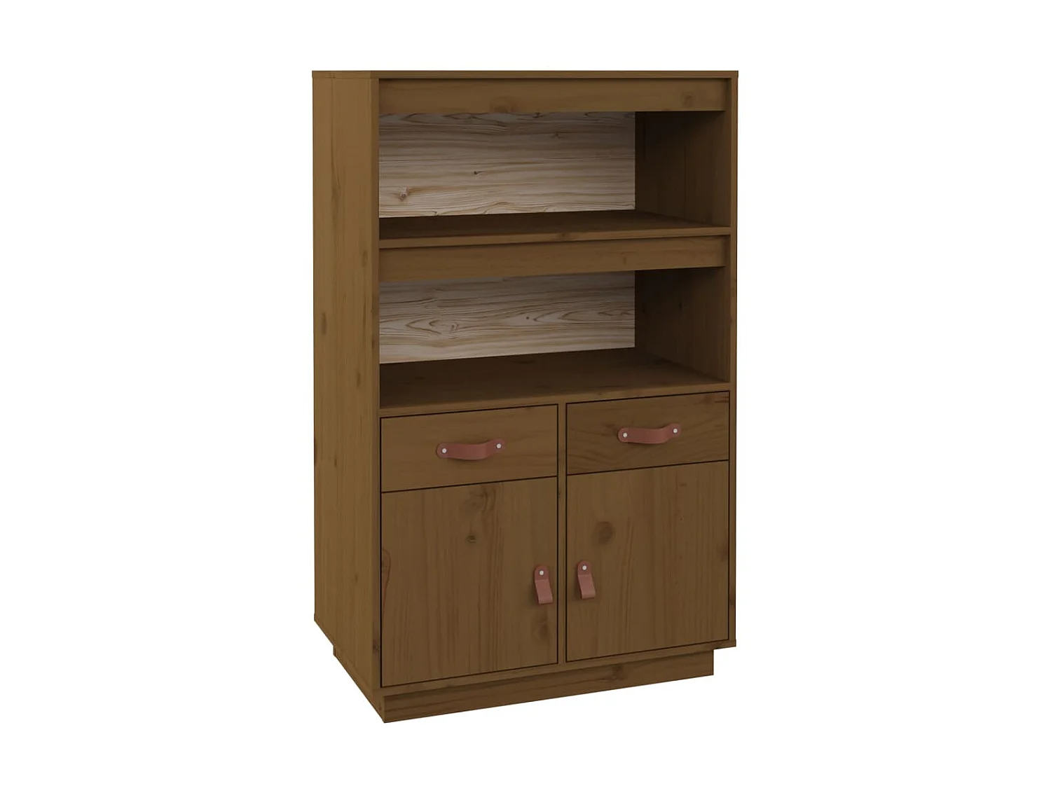 Buffet haut Marron miel 67x40x108,5 cm Bois massif de pin
