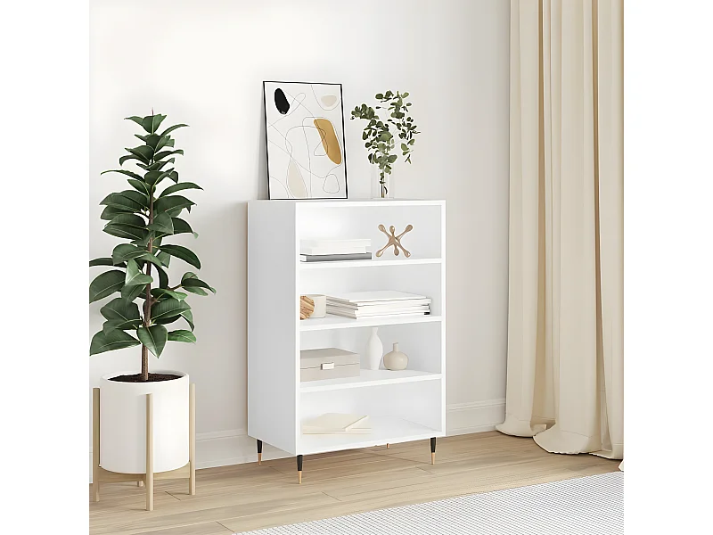 Credenza alta bianca 57x35x90 cm in derivati del legno