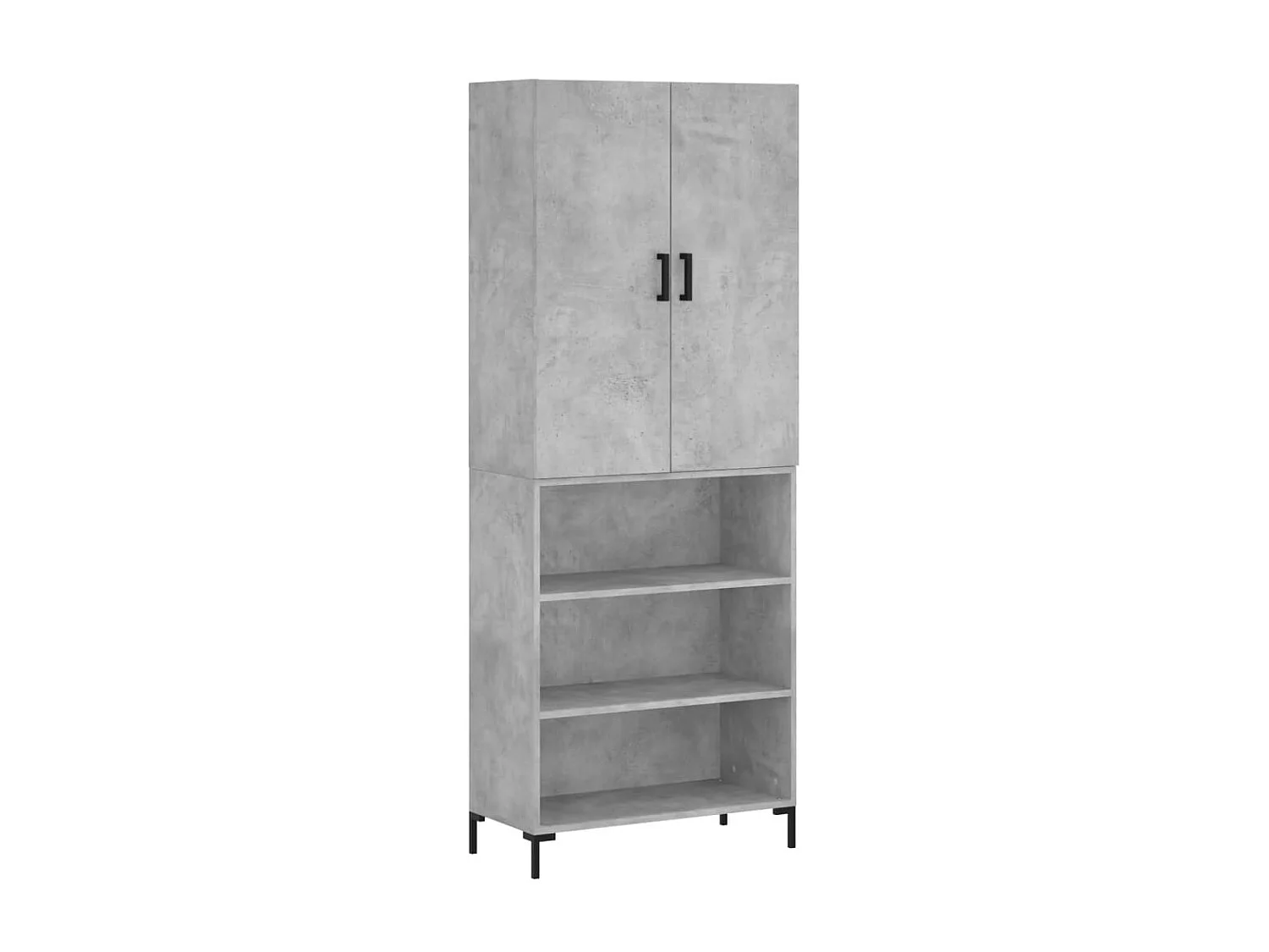 Credenza alta Grigio cemento 69,5x34x180 cm MDF