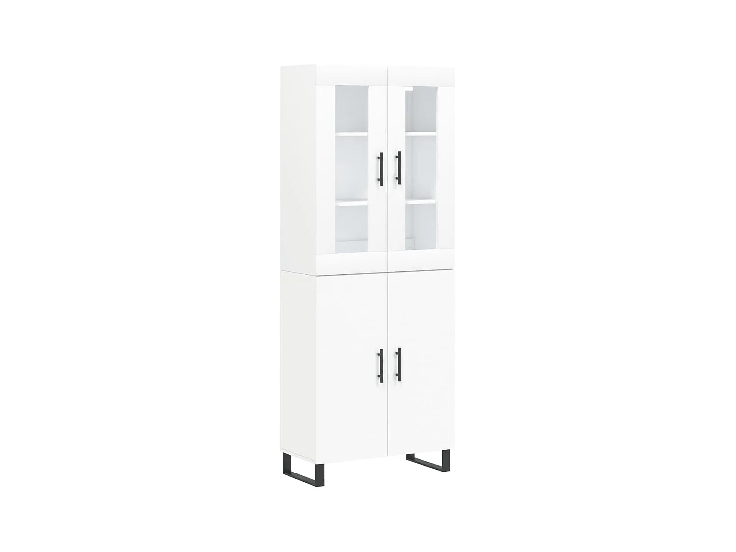 Hohes Sideboard Weiß 69,5 x 34 x 180 cm Holzwerkstoff