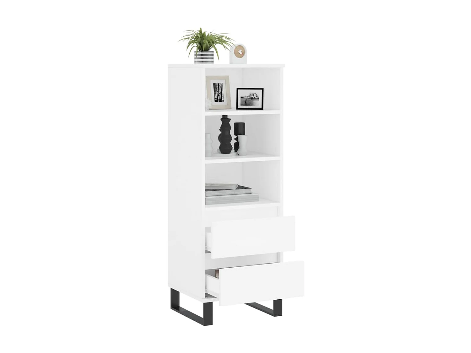 Credenza alta Bianca 40x36x110 cm MDF