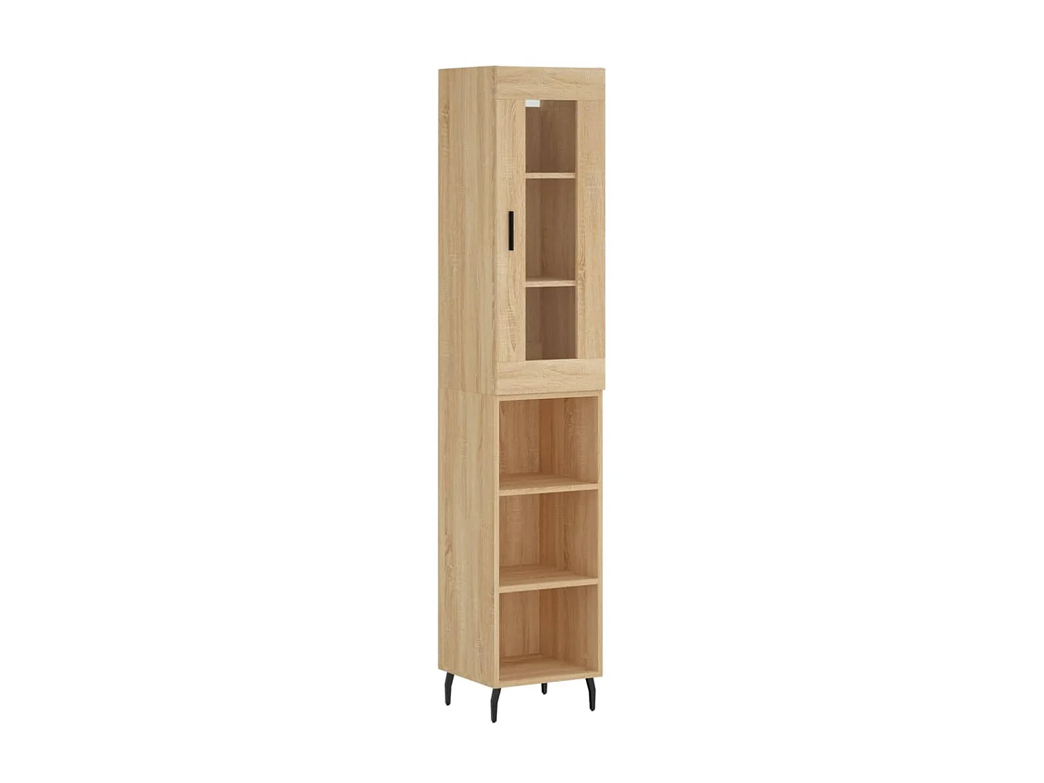 Aparador alto roble Sonoma 34,5x34x180 cm Madera contrachapada