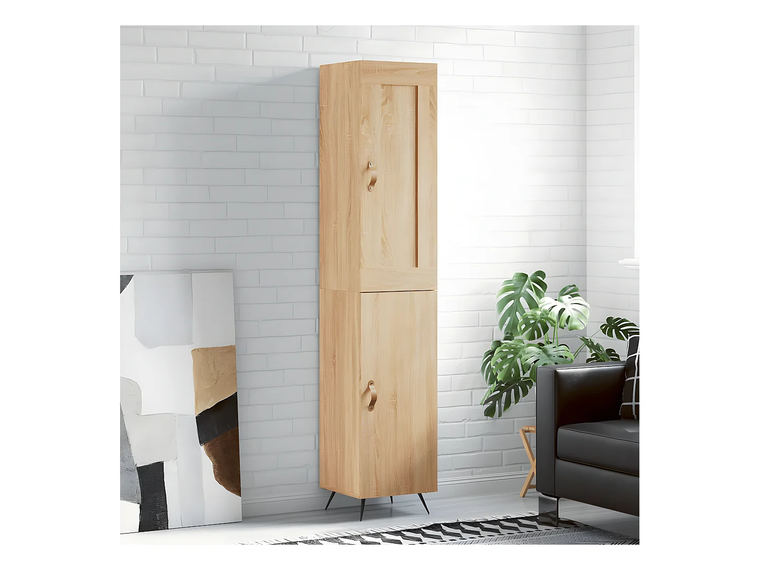Credenza alta Rovere Sonoma 34,5x34x180 cm MDF