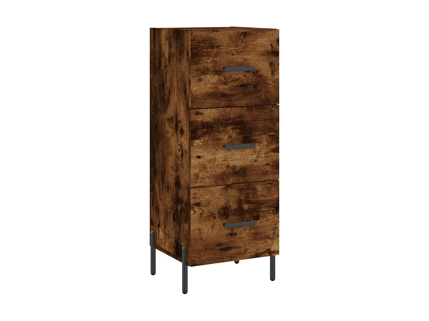 Hohes Sideboard Räuchereiche 34,5x34x180 cm Holzwerkstoff
