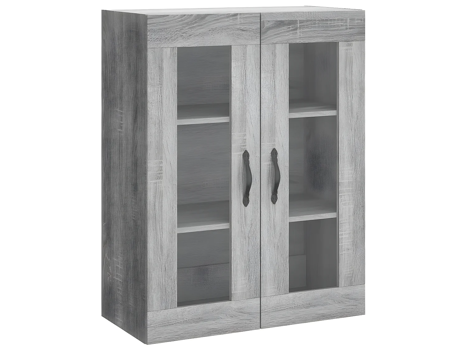 Credenza alta Sonoma grigia 69,5x34x180 cm MDF