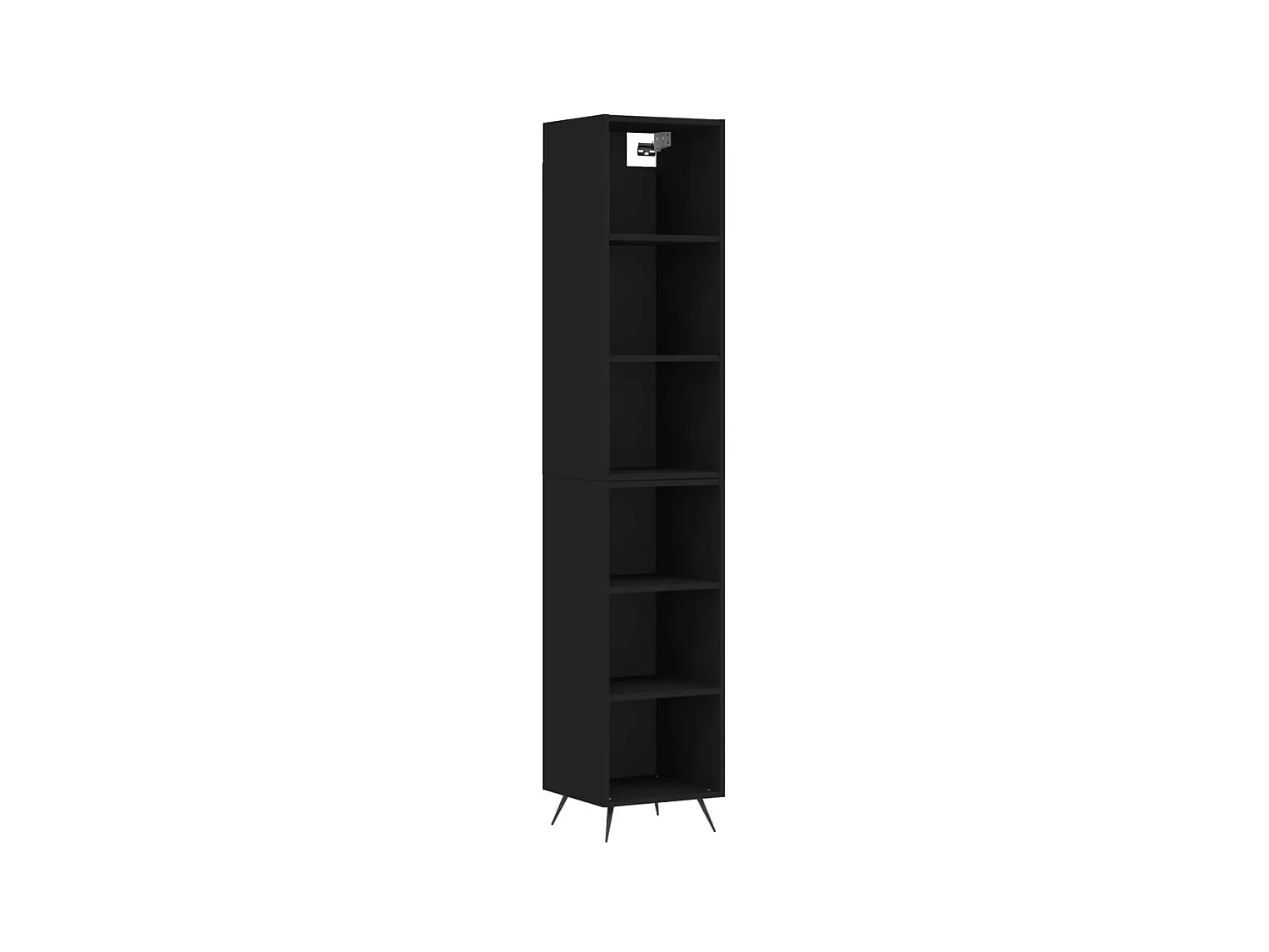 Buffet haut Noir 34,5x32,5x180 cm Bois d'ingénierie