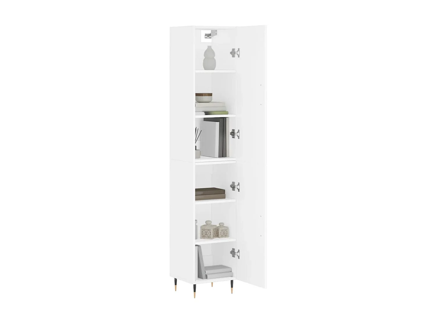 Buffet haut Blanc 34,5x34x180 cm Bois d'ingénierie