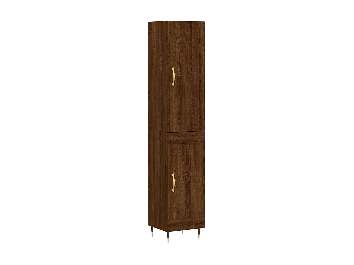 Buffet haut Chêne marron 34,5x34x180 cm Bois d'ingénierie