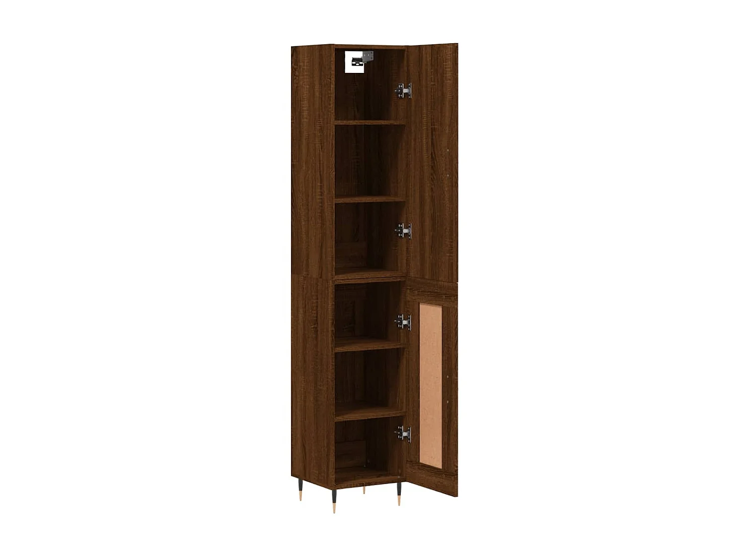 Buffet haut Chêne marron 34,5x34x180 cm Bois d'ingénierie