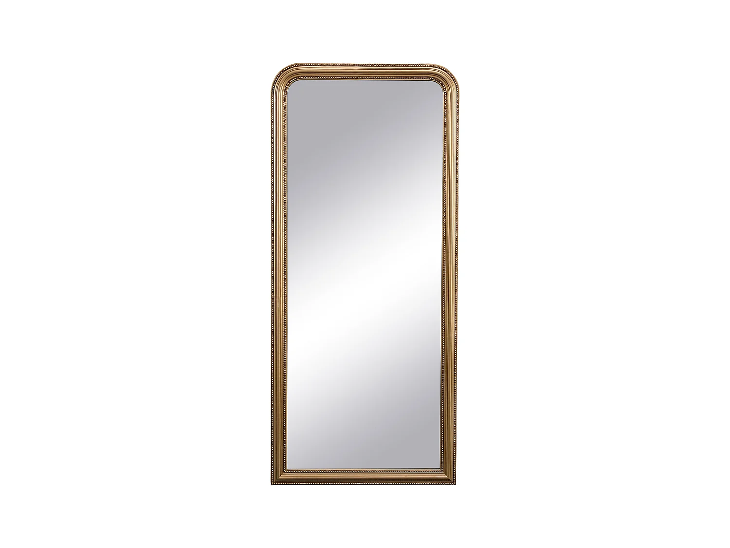 Spiegel im Vintage-Stil aus Paulownia-Holz - B 80 x H 180 cm - Goldfarben mit Messingoptik- HELOISE