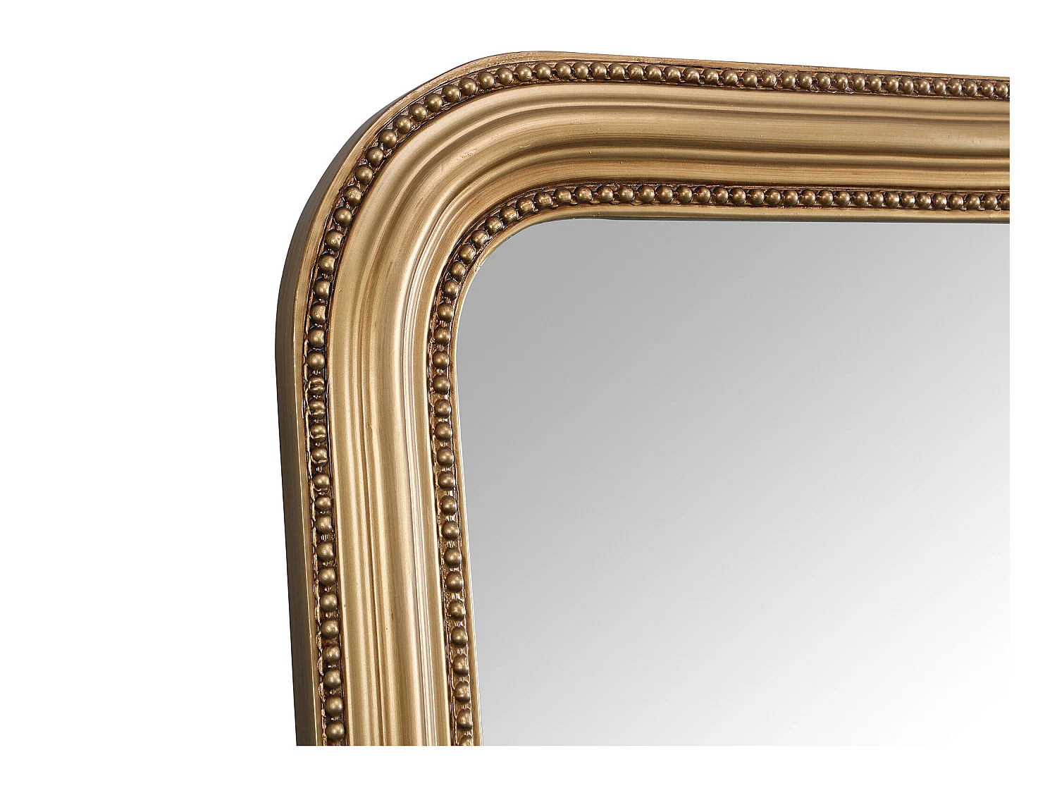 Spiegel im Vintage-Stil aus Paulownia-Holz - B 80 x H 180 cm - Goldfarben mit Messingoptik- HELOISE