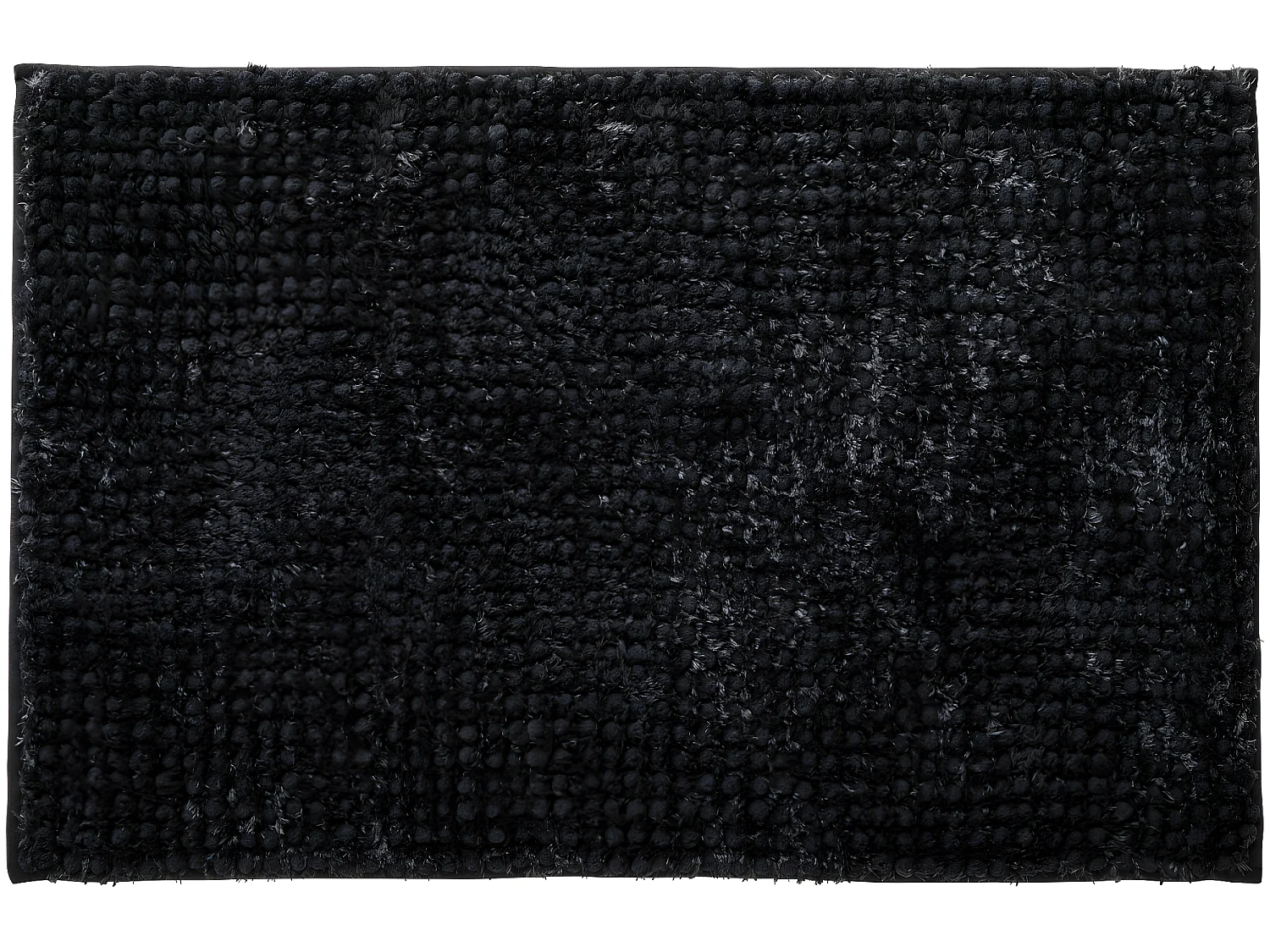 Tapis de bain en polyester uni carbone 50x80cm