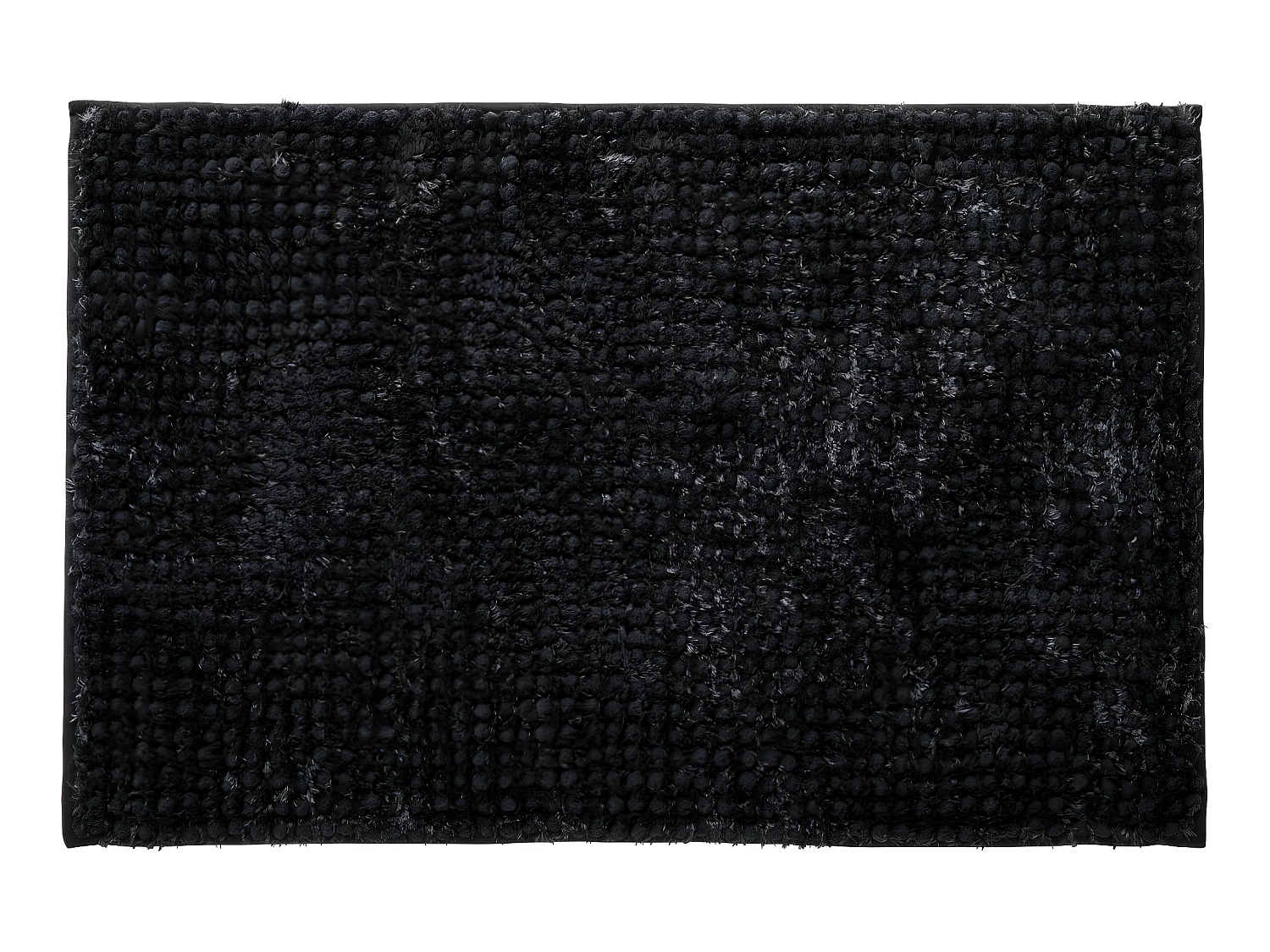 Tapis de bain en polyester uni carbone 50x80cm