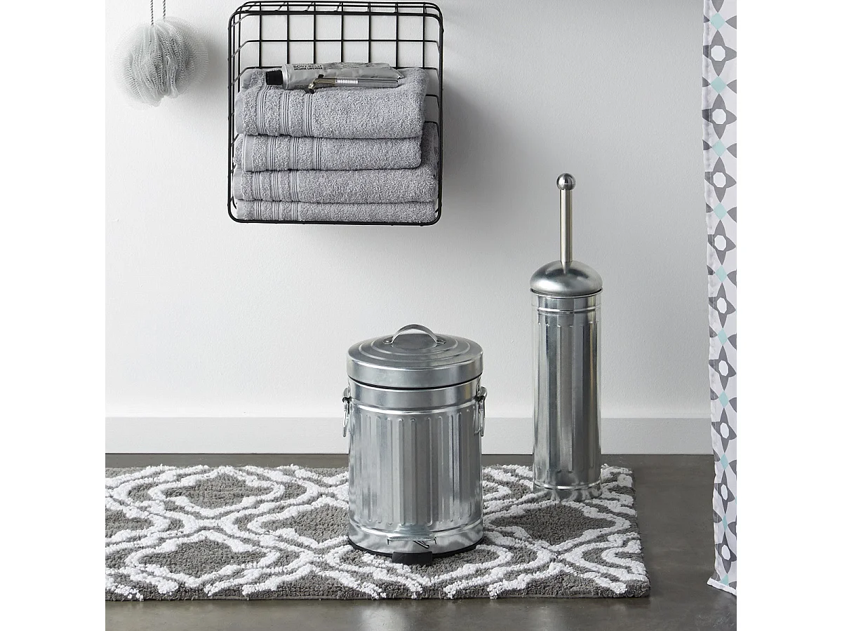 Poubelle salle de bain à pédale 3L en métal